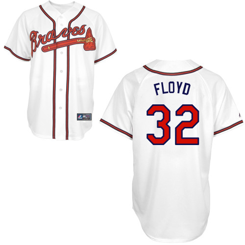 Gavin Floyd #32 Youth Baseball Jersey-Atlanta Braves Authentic Home White Cool Base MLB Jersey